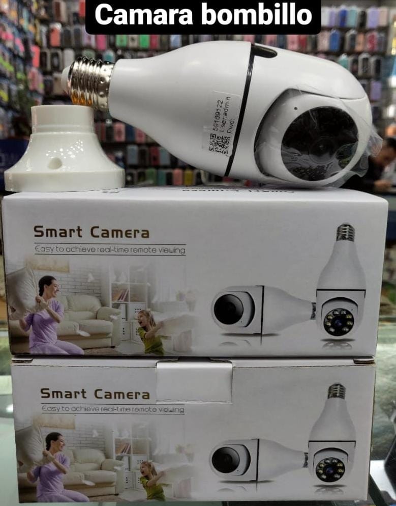 Camara Ip Tipo Bombillo 360º Robotica Wifi Vision Nocturna Camara Ip Tipo Bombillo 360º Robotica Wifi Vision Nocturna Minha loja 