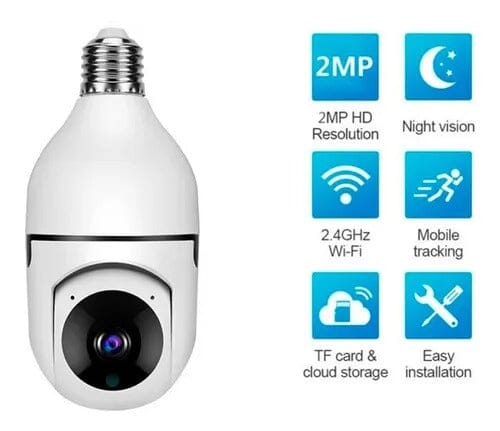 Camara Ip Tipo Bombillo 360º Robotica Wifi Vision Nocturna Camara Ip Tipo Bombillo 360º Robotica Wifi Vision Nocturna Minha loja Camara Ip Tipo Bombillo 360º Robotica Wifi Vision Nocturna 