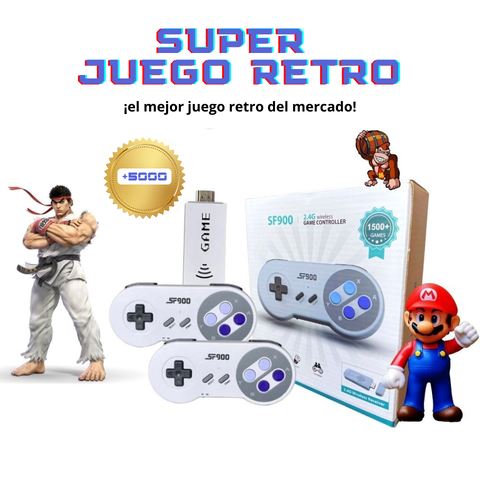 Super Game Retrô + 2 Controles Super Game Retrô Minha loja 5.000 Jogos 